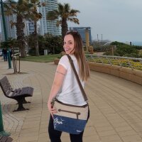 Sunsa Damen Maritim in Vintage Stil Umhängetasche. Schultertasche aus Upcycling Jeans