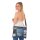 Sunsa Umhängetasche aus recycelter Jeans und schwarzen Canvas. Nachhaltige Tasche