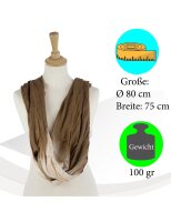 Sunsa Winter Schlauchschal,Loopschal Farbverlauf design. Halstuch/ Schal aus Viskose braun