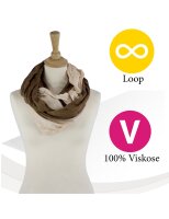 Sunsa Winter Schlauchschal,Loopschal Farbverlauf design. Halstuch/ Schal aus Viskose braun