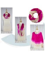 Sunsa Winter Schlauchschal,Loopschal Farbverlauf design. Halstuch/ Schal aus Viskose pink
