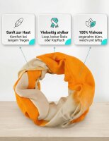Sunsa Winter Schlauchschal,Loopschal Farbverlauf design. Halstuch/ Schal aus Viskose orange