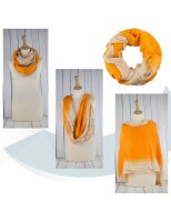 Sunsa Winter Schlauchschal,Loopschal Farbverlauf design. Halstuch/ Schal aus Viskose orange
