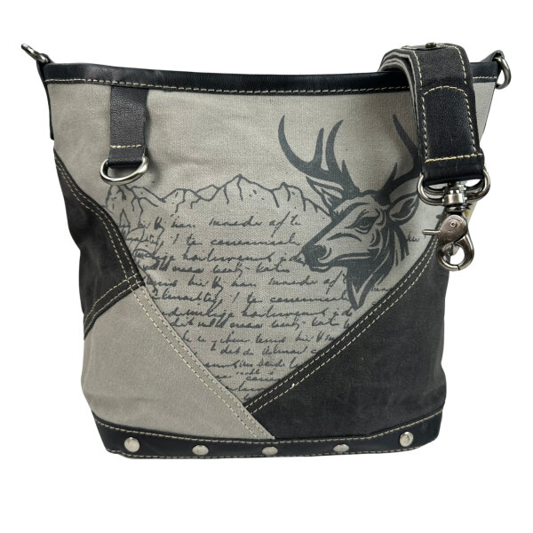 Sunsa small Canvas Bag stonewashed Shoulder Crossbody bag grey