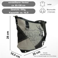 Sunsa small Canvas Bag stonewashed Shoulder Crossbody bag grey