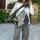 Sunsa small Canvas Bag stonewashed Shoulder Crossbody bag grey