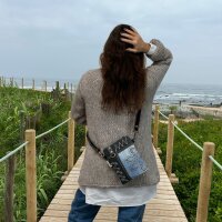 Sunsa kleine Umhängetasche aus Jeansstoff &...