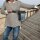 Sunsa kleine Umhängetasche aus Upcycling Jeans & schwarzes Canvas