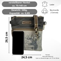 Sunsa Vintage shoulder bag shoulder bag with leather