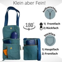 Sunsa Damen Handy Tasche, kleine Umhängetasche aus Canvas & gewebte Baumwolle. Vegane Crossover bag mit Streifen