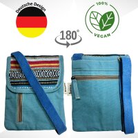 Sunsa Damen Handy Tasche, kleine Umhängetasche aus Canvas & gewebte Baumwolle. Vegane Crossover bag mit Streifen