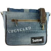 Sunsa Jeans Messengertasche, Jeansstoff-Umhängetasche