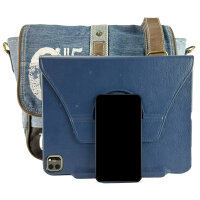 Sunsa Jeans Messengertasche, Upcycling Jeans Umhängetasche