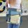 Sunsa Umhängetasche. Crossover Tasche aus recycelte Jeans Canvas & Leder. Große Schultertasche mit Berlin Design