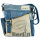 Sunsa Umhängetasche. Crossover Tasche aus Upcycling Jeans Canvas & Leder. Große Schultertasche mit Berlin Design