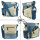 Sunsa Umhängetasche. Crossover Tasche aus Upcycling Jeans Canvas & Leder. Große Schultertasche mit Berlin Design