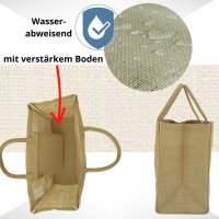 Domelo große Jute Einkaufskorb, 100% Vegane Einkaufstasche/ Handtasche