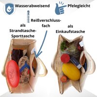 Domelo große Jute Einkaufskorb, 100% Vegane Einkaufstasche/ Handtasche