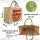 Domelo große Jute Einkaufskorb, 100% Vegane Einkaufstasche/ Handtasche