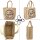 Domelo Jute Einkaufskorb, Vegane Einkaufstasche. Kleine Damen Handtasche, Kaffee Motiv