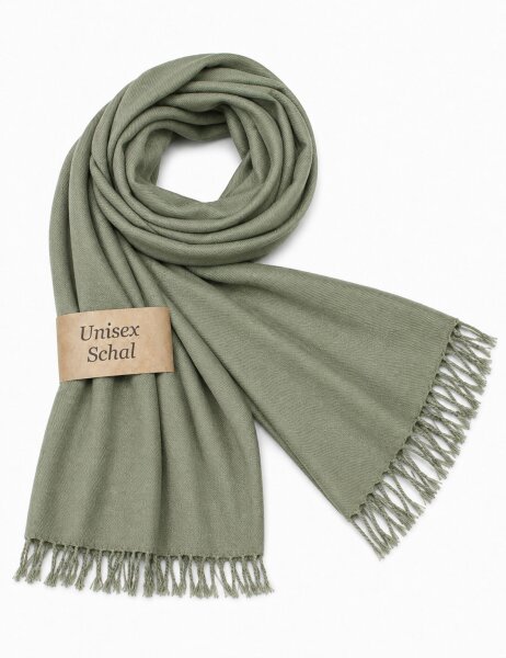Winterschal hellgrau aus Rayon