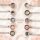 Set aus 11 Halsketten mit Glasmedaillon und Füllung von 7 Charms-Mix