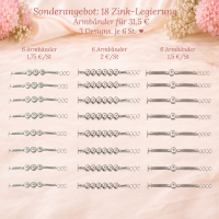 18 Armbänder für Chunks Druckknöpfe – 3 Designs