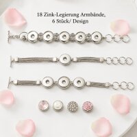 18 Armbänder für Chunks Druckknöpfe – 3 Designs