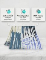 Sunsa Winter Winterschal,Streifen Design Stola Halstuch aus Viskose