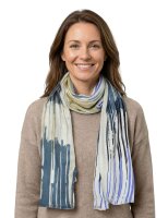 Sunsa Winter Winterschal,Streifen Design Stola Halstuch aus Viskose
