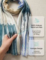 Sunsa Winter Winterschal,Streifen Design Stola Halstuch aus Viskose