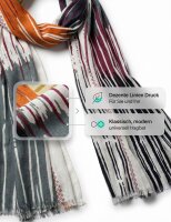 Sunsa Winter Winterschal,Streifen Design Stola Halstuch aus Viskose