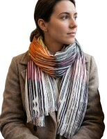 Sunsa Winter Winterschal,Streifen Design Stola Halstuch aus Viskose