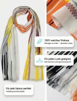 Sunsa Winter Winterschal,Streifen Design Stola Halstuch aus Viskose