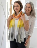 Sunsa Winter Winterschal,Streifen Design Stola Halstuch aus Viskose