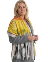 Sunsa Winter Winterschal,Streifen Design Stola Halstuch aus Viskose